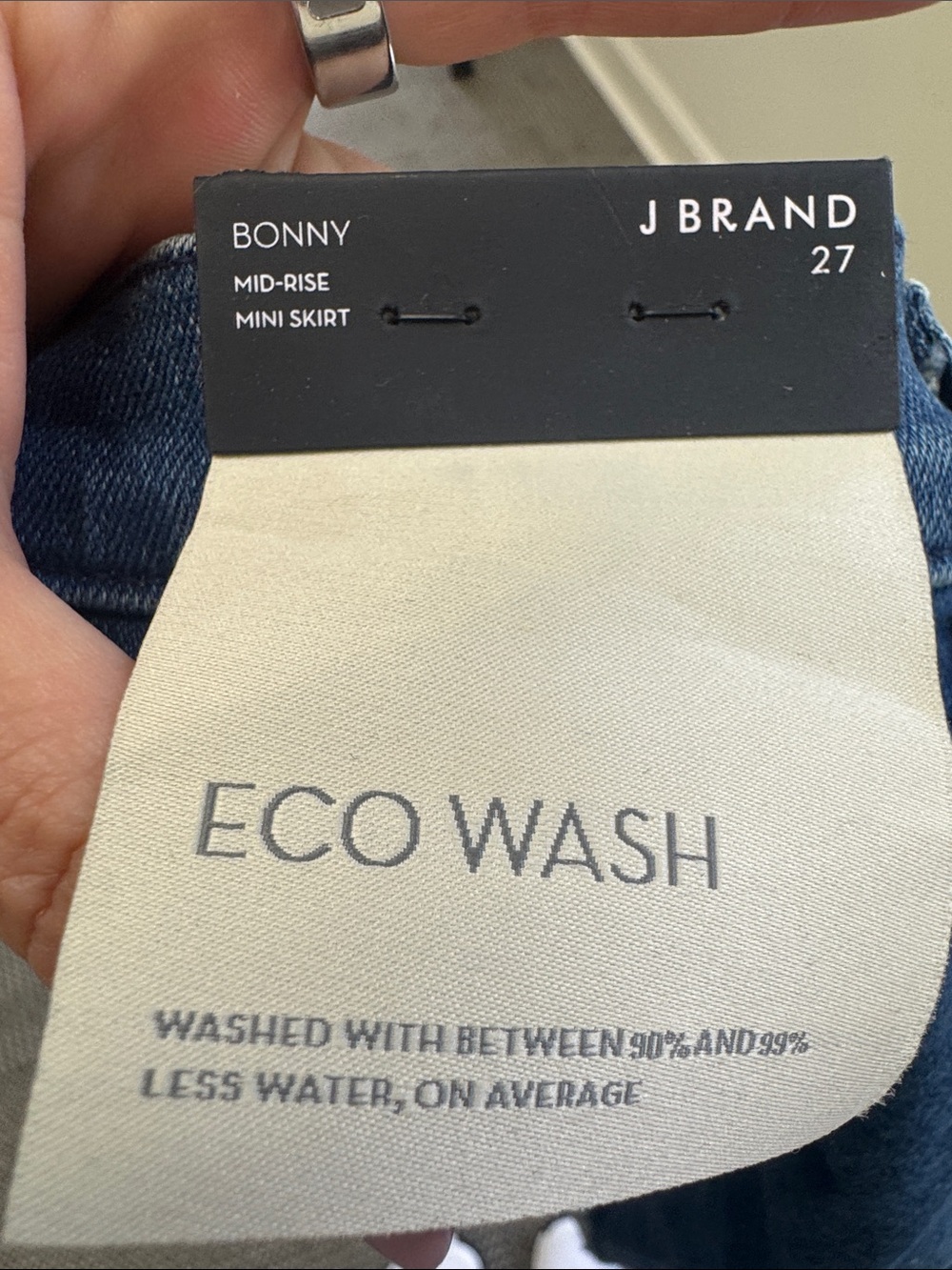NWT J Brand Bonny Mid-Rise Mini Skirt in Galaxy Wash, size 27 - Picture 5 of 10